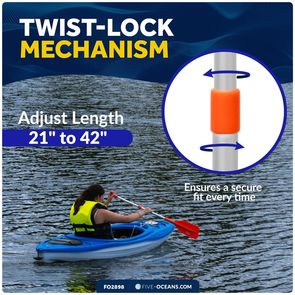 Five Oceans Boat Paddle, Emergency Paddle -Telescoping Paddle, Boat Paddles, ...