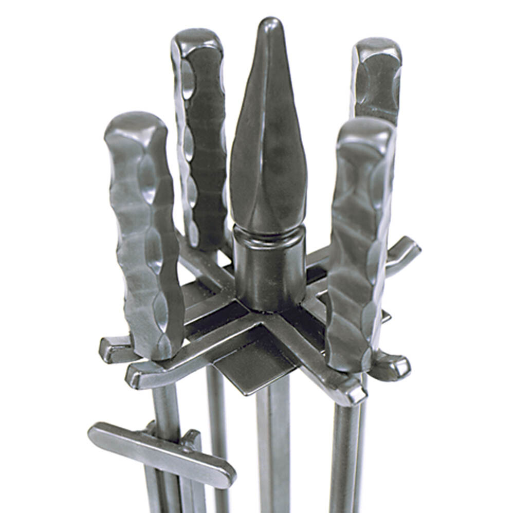 32" 5-piece Wright Design Graphite Finish Fireplace Tool Set