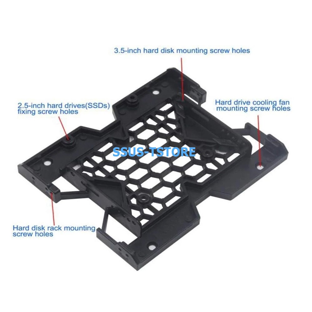 2.5 / 3.5 to 5.25 Drive Bay Computer Case Adapter HDD Mounting Bracket SSD