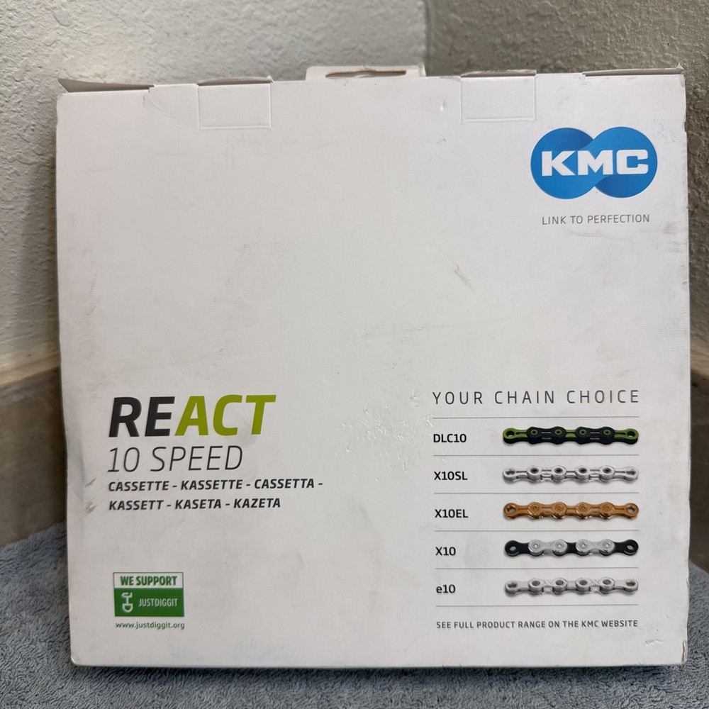 KMC REACT Cassette - 10-Speed 11-42t HG Driver Compatible Black [ftl]