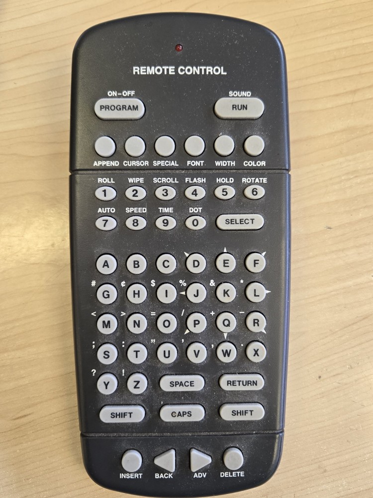 Spectrum Infrared Keyboard Remote Control M2-IK055