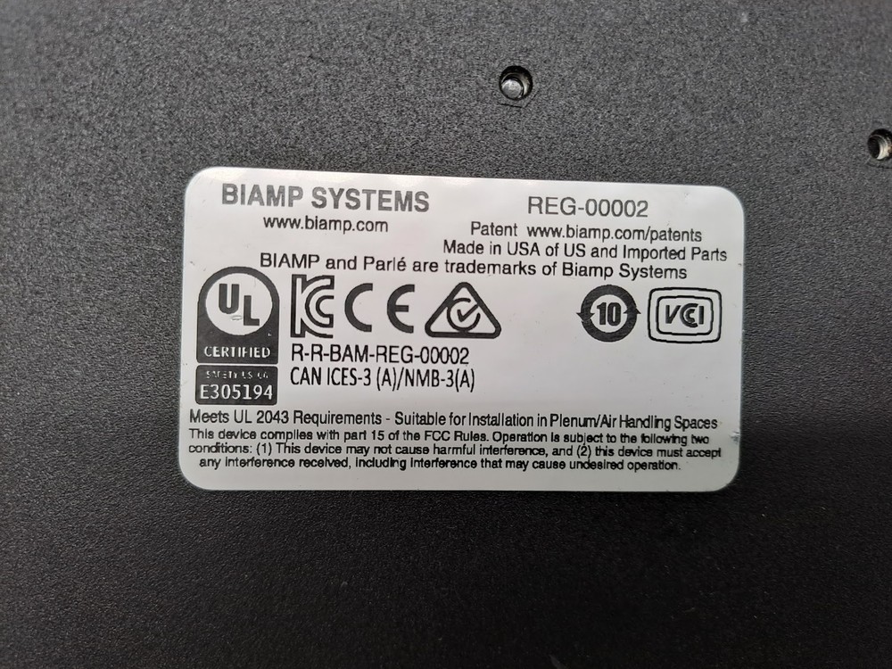 Biamp Systems Parle TCM-XA B PoE Amplifier