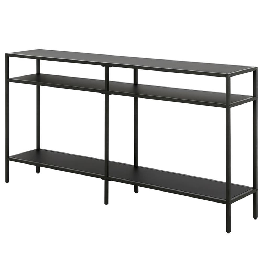 Pemberly Row Modern 55" Blackened Bronze Metal Console Table