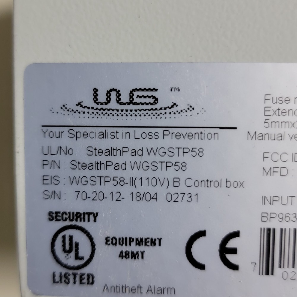 WG Loss Prevention Stealth Pad System - Model: WGSTP58