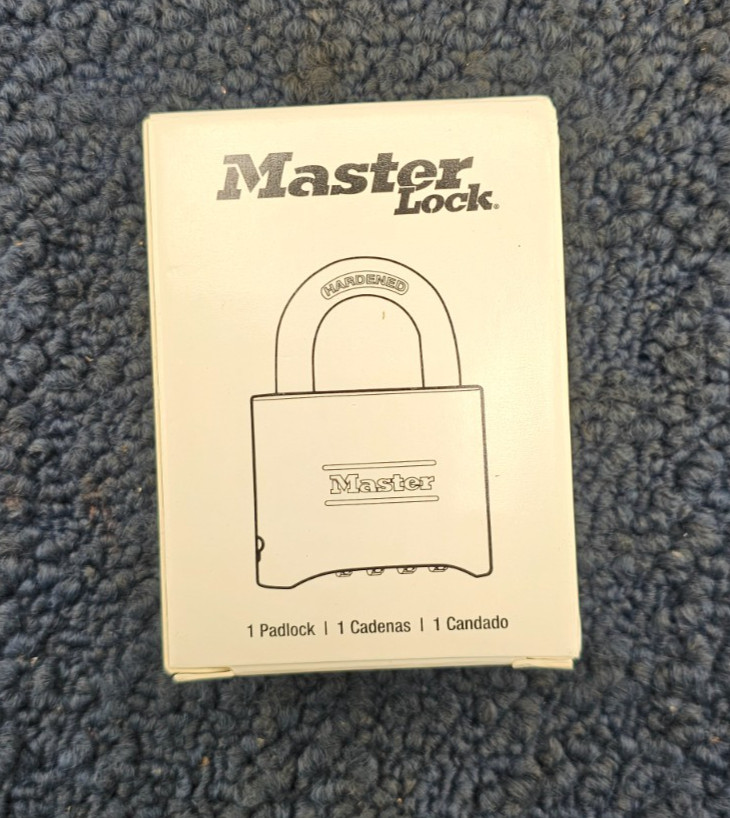 Master Lock 175: Combination Brass Padlock 4 Digit Resettable