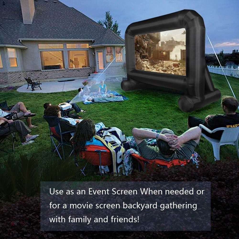 16FT Inflatable Projection Screen - Quiet Fan, Storage Bag