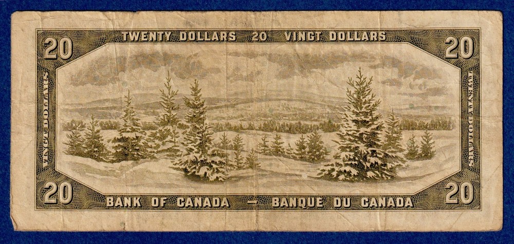 Canada $20 1954 BC-41b / P-80b - QE II - Circulated Note W/E 2425593