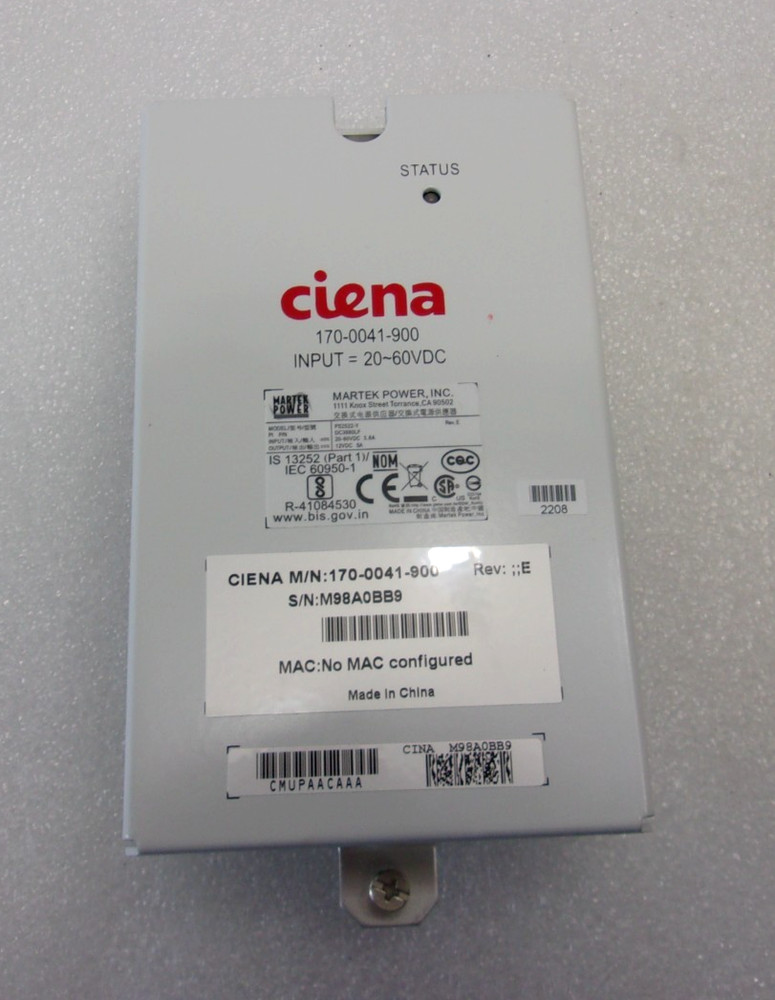 Ciena Martek Network Switch DC Power Supply White CMUPAACAAA 170-0041-900