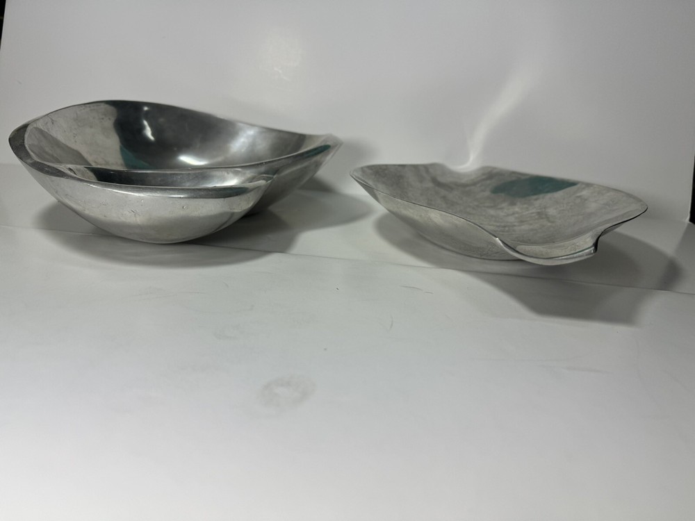 Nambe Chip & Dip Platter And Serving Dish (b92)