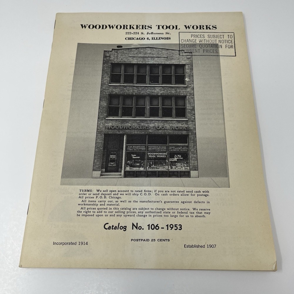 1953 Woodworkers Tool Works Catalog 106