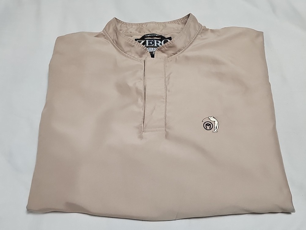 Zero Restriction Lightweight Embroidered Pullover 1/4 Snap S/S Jacket SZ Large