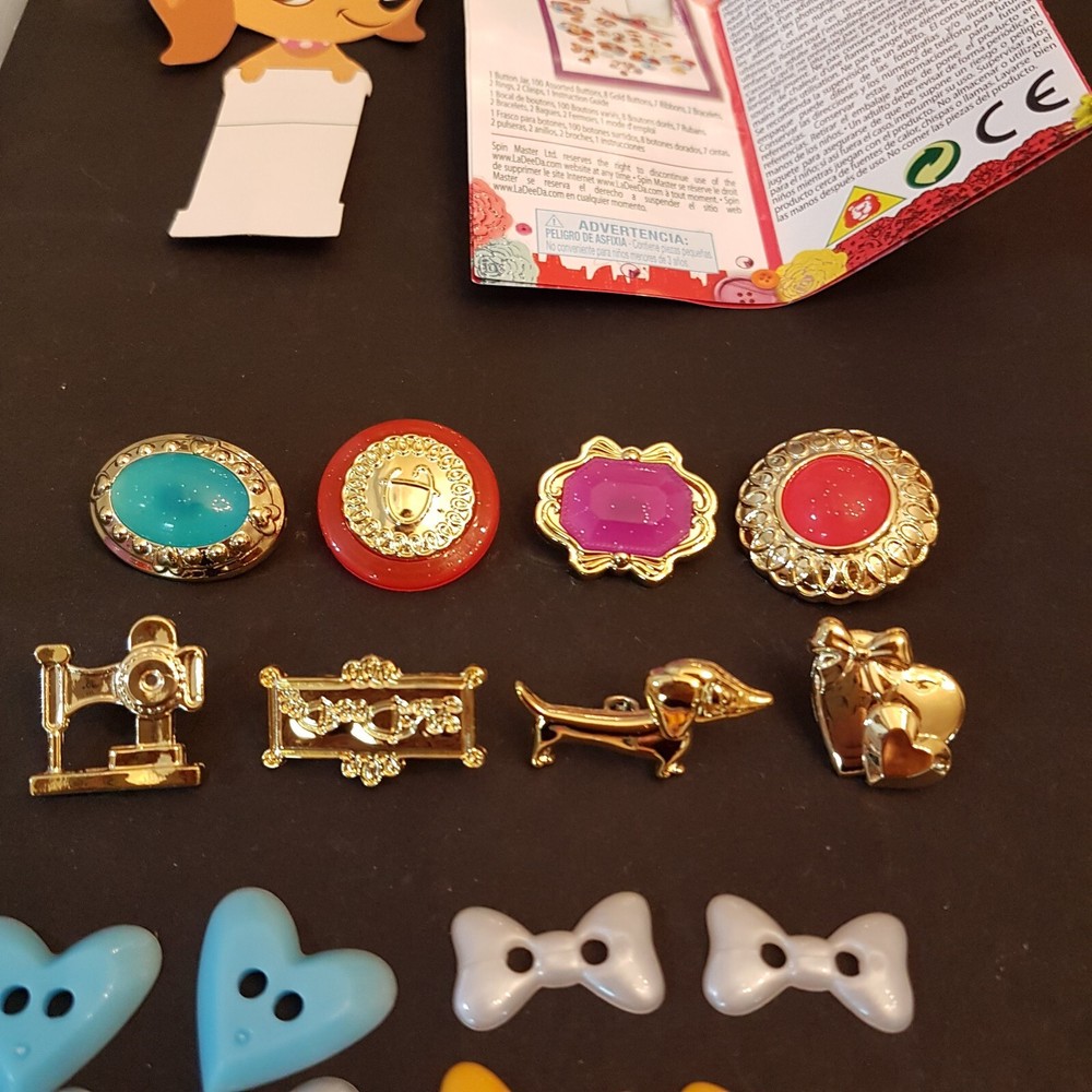 LA DEE DA Kick Button DIY Jewelry Craft Kit used partial package Spin Master
