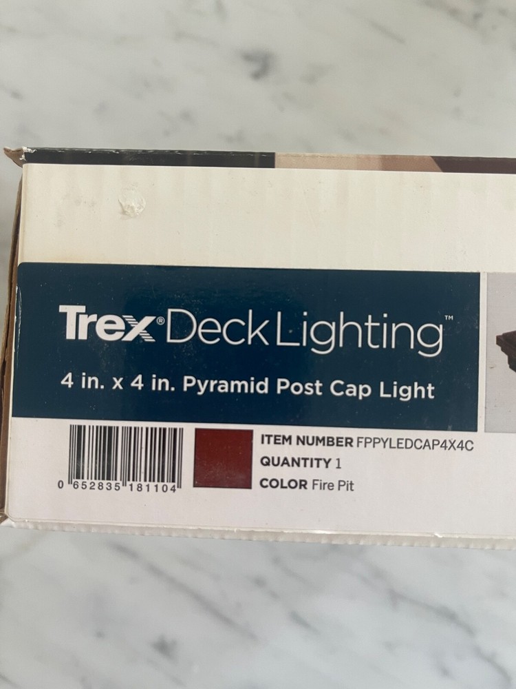 NEW TREX TRANSCEND LIGHTED LED DECKPOST CAP LIGHT - FIRE PIT - FPPYLEDCAP4x4C