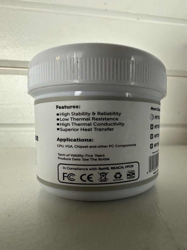 HY700-100g CPU Thermal Heatsink Grease Paste Compound Conductivity No Box