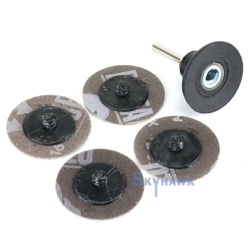 2" Roloc Surface Sanding Roll Lock Discs with Mandrel 40 60 80 100 Grits