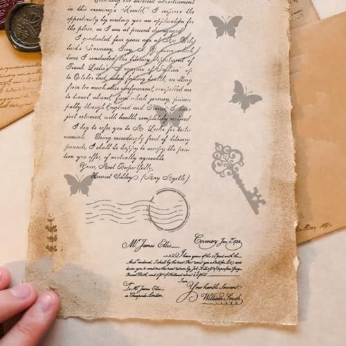 3 Sheets Vintage Scripts Rub on Transfers for Crafts and Retro Scripts