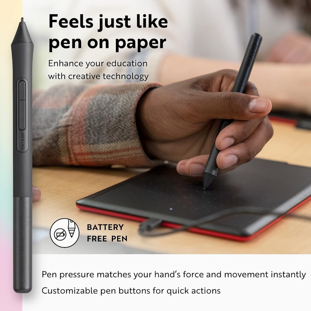 Small 8.3x5.7 Inch Graphics Tablet with 2048 Pressure Sensitivity for Mac/PC