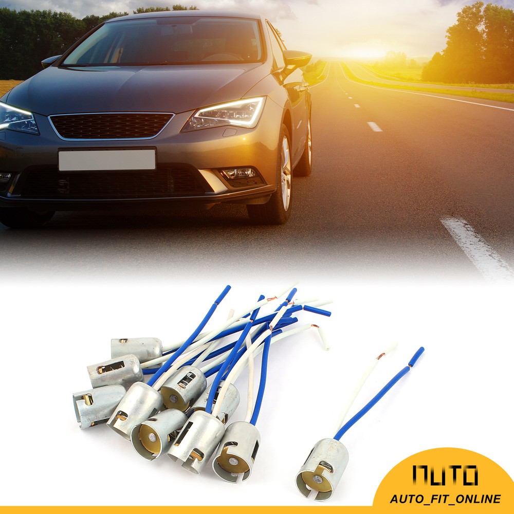 TEN 1156 BA15S Parallel Car Tail Brake Bulb LED Light Extension Socket Universal