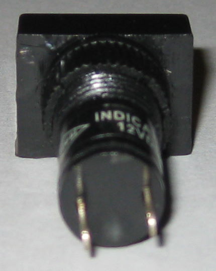 Panel Mount Rectangular LED Indicator - Green - Plastic Case - 3 to 12 V DC