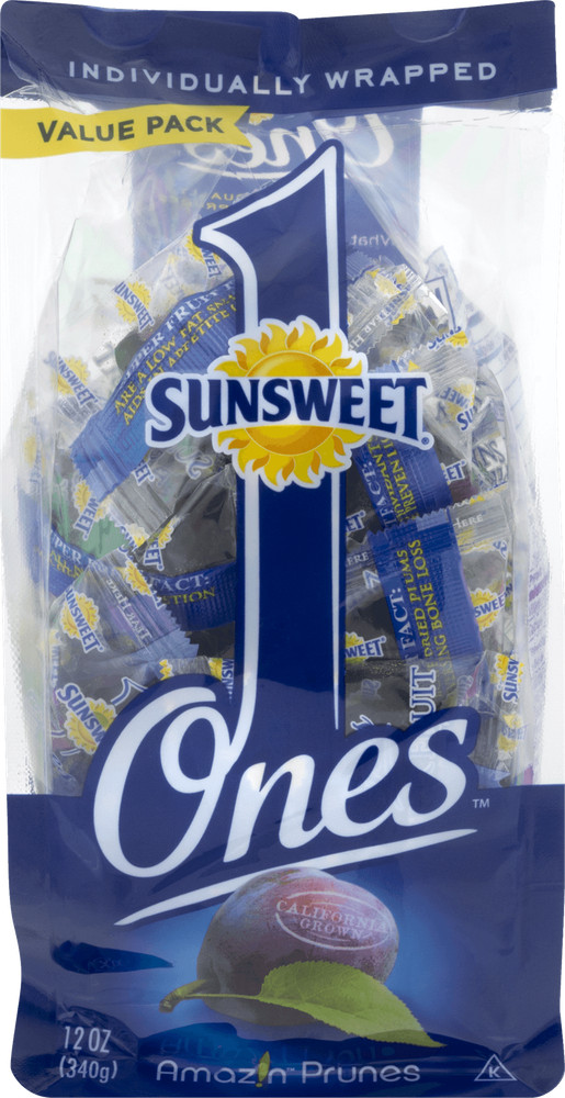 (2 pack) Sunsweet Ones Dried Prunes Value Pack, 12 oz, Individually Wrapped