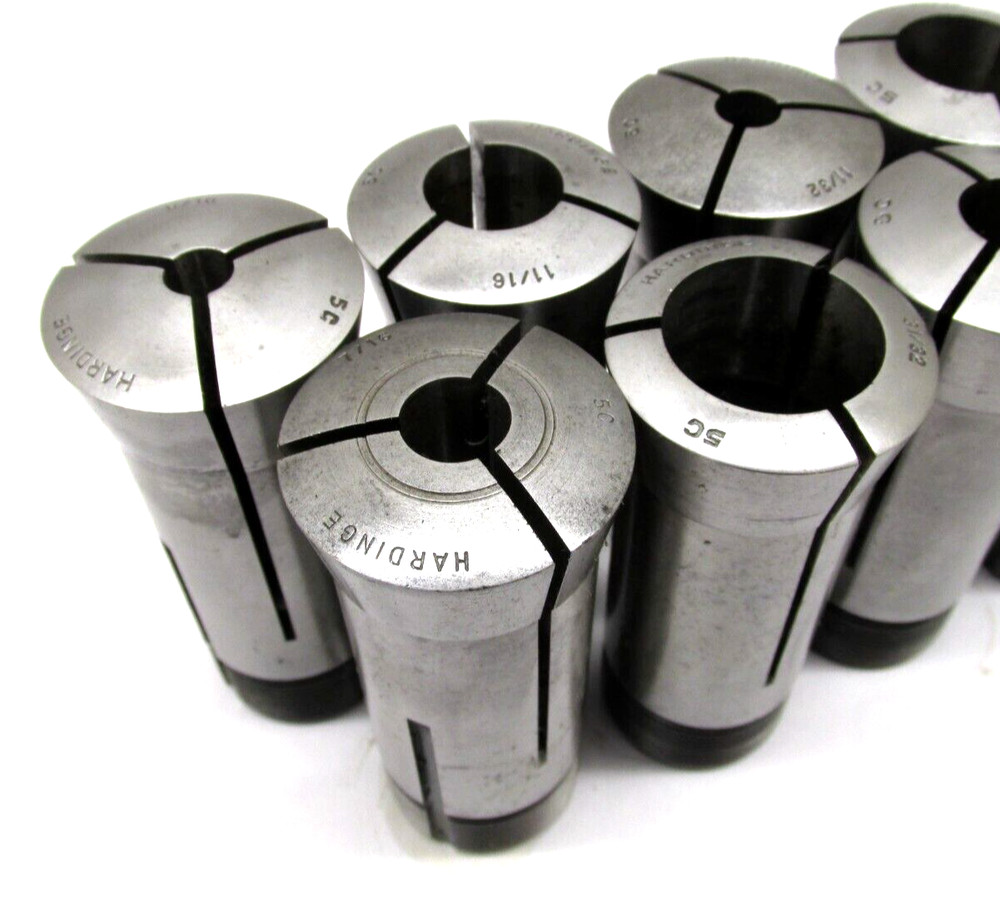 10 ASSORTED HARDINGE 5C ROUND COLLETS
