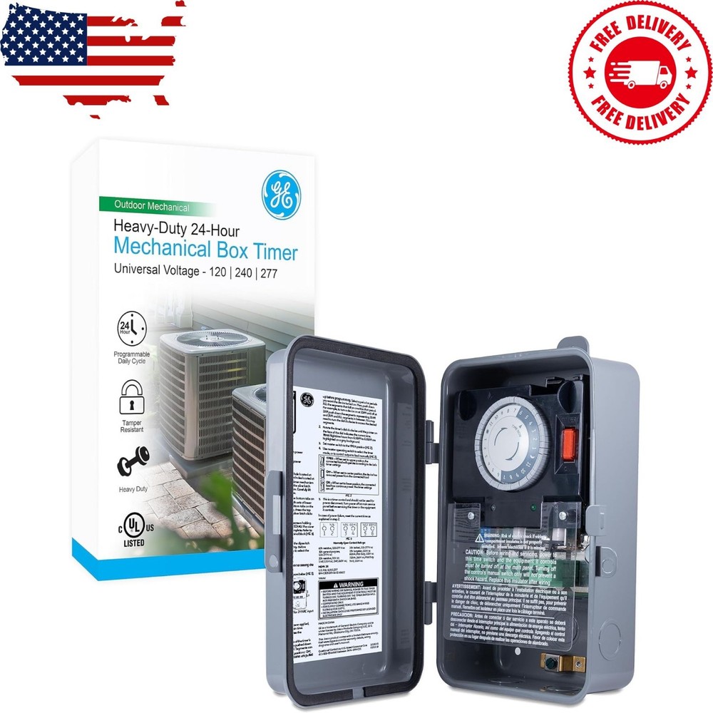 24-hour Mechanical Pool Timer Switch, 2HP 40A Load Capacity Pool Pump Timer