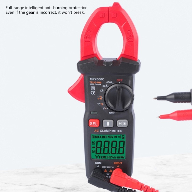 Clamp Multimeter Digital Voltages Current Meter Capacitance Resistance Testers