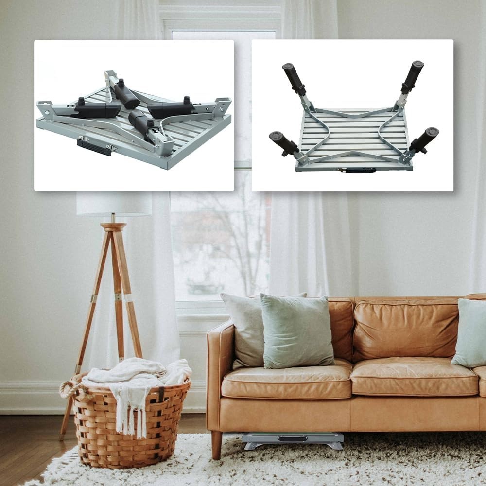 RV Steps Adjustable Height Aluminum Folding Platform Step Sheath Non-Slip