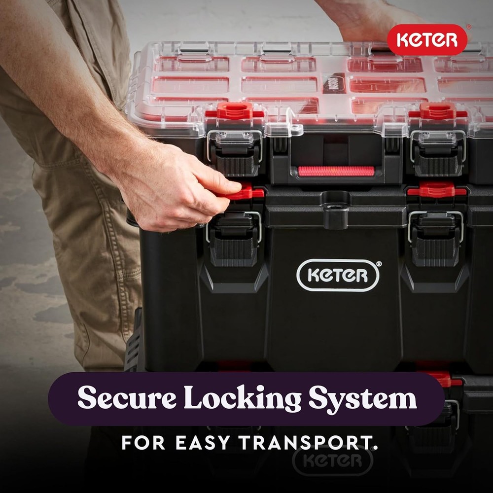 Stack-n-Roll Modular Tools Organizer Box 3 Piece Resin Rolling Tool Box System