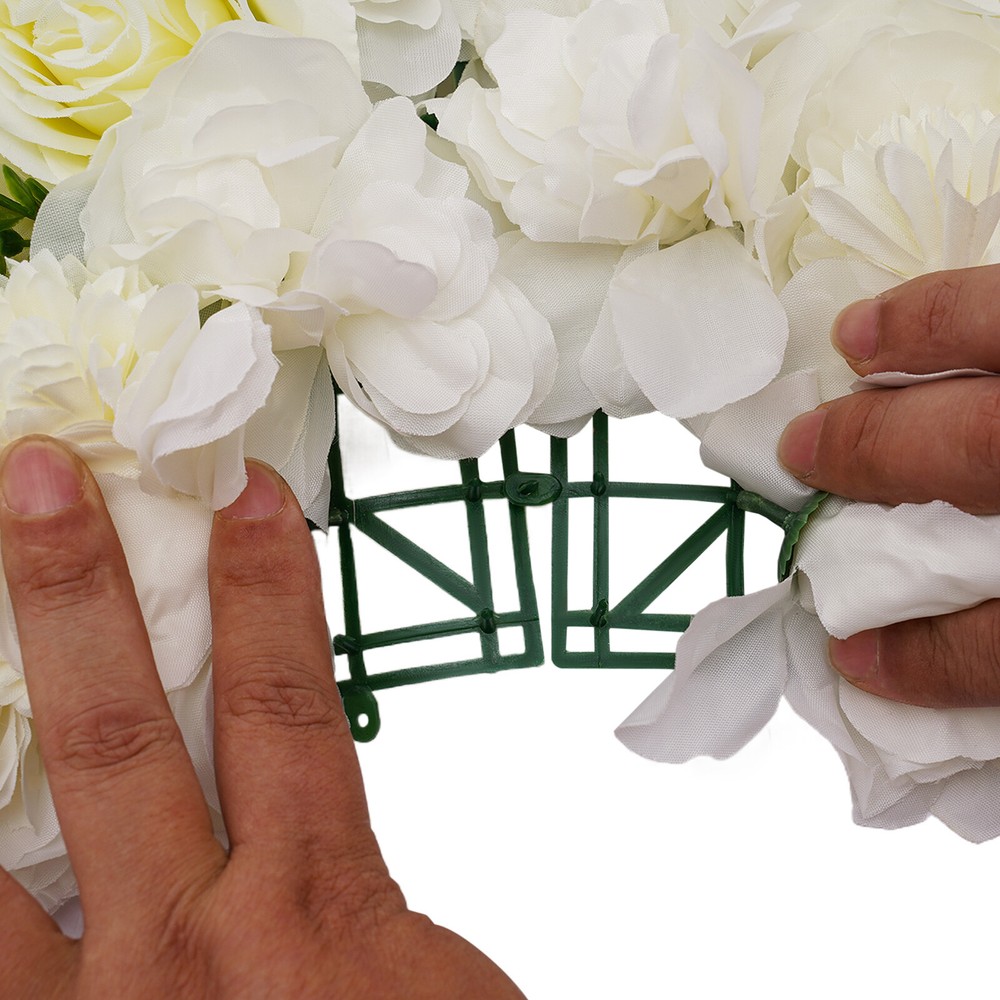 12PC Artificial Flower Wall Panel Wedding Backdrop Event Party Flower Wall Panel