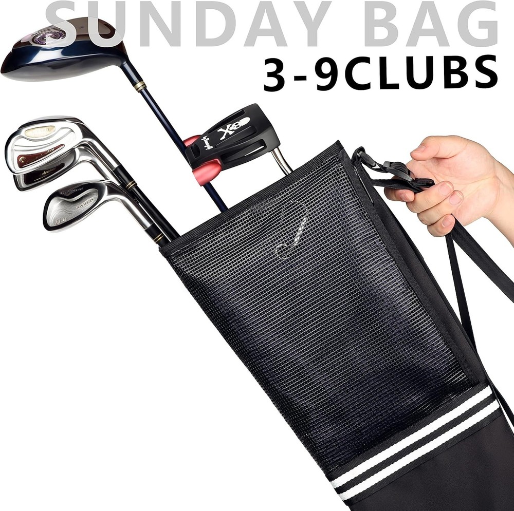 Compact Golf Carry Bag with Adjustable Strap - Ideal for Travel & Courses
