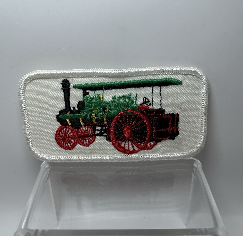 Vintage Steam Engine Tractor Hat Patch - Farming (B)
