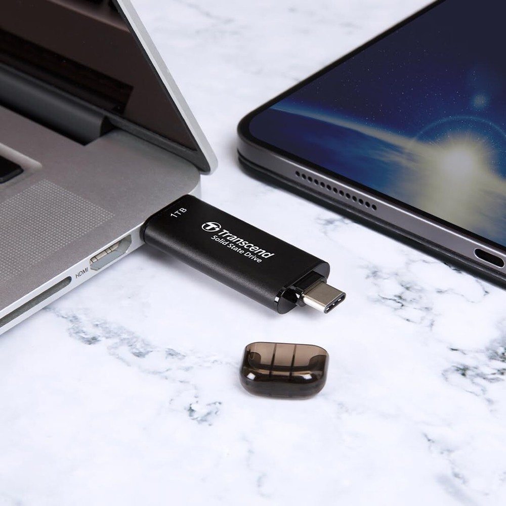 Transcend 256GB Portable SSD ESD310C USB Type A Type C 10Gbps Transfer Speed