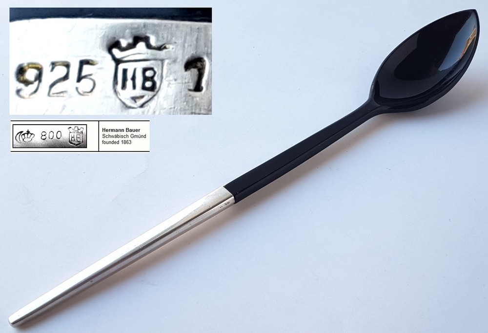 Spoon/ Serving Spoon, 925 Silver, Hermann Bauer, around 1960 M332