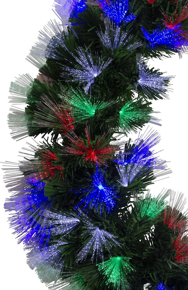 24" Multi-Function Coloring Changing Fiber Optic Artificial Pine Christmas Wreat