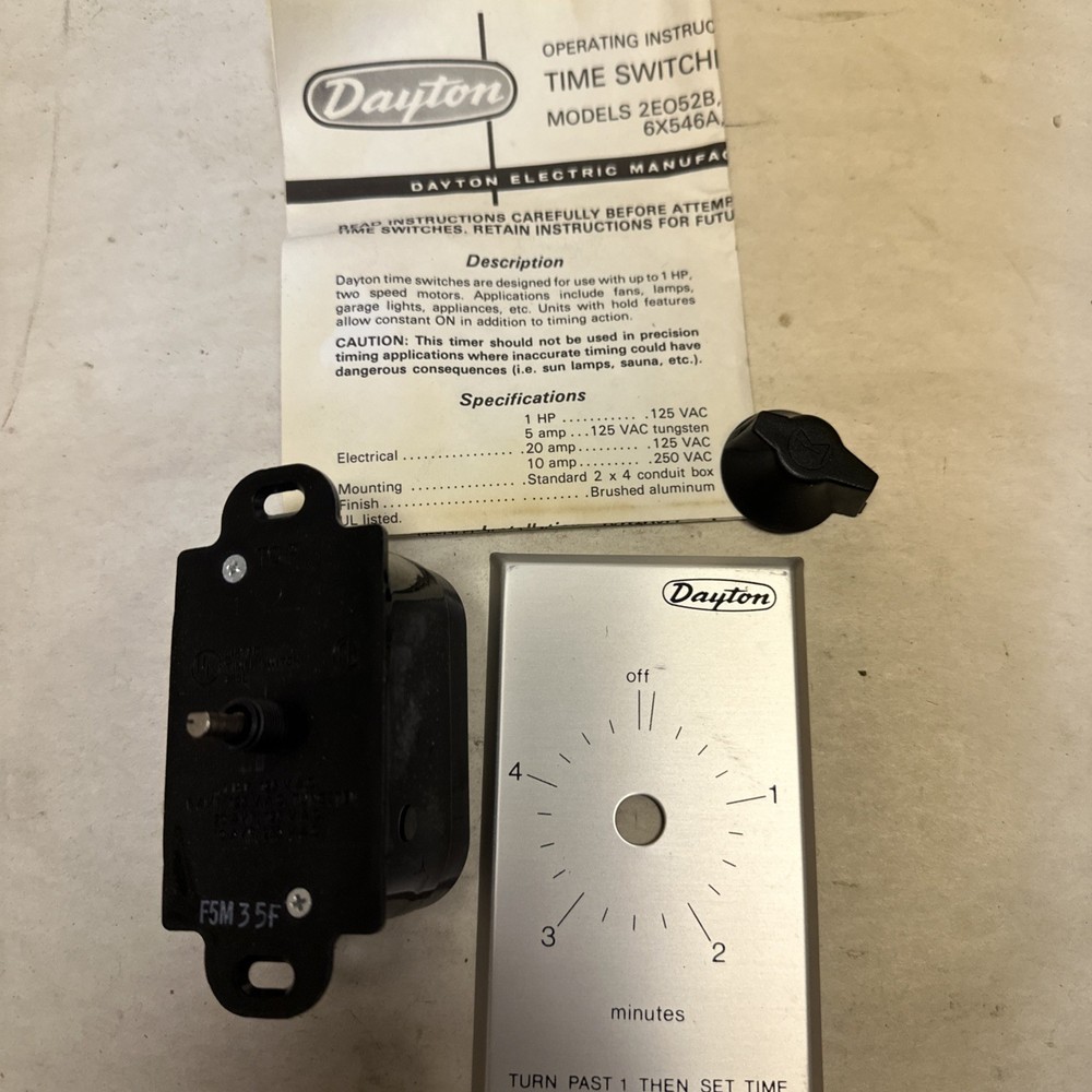 Dayton,6X545A,5 Minute Timer