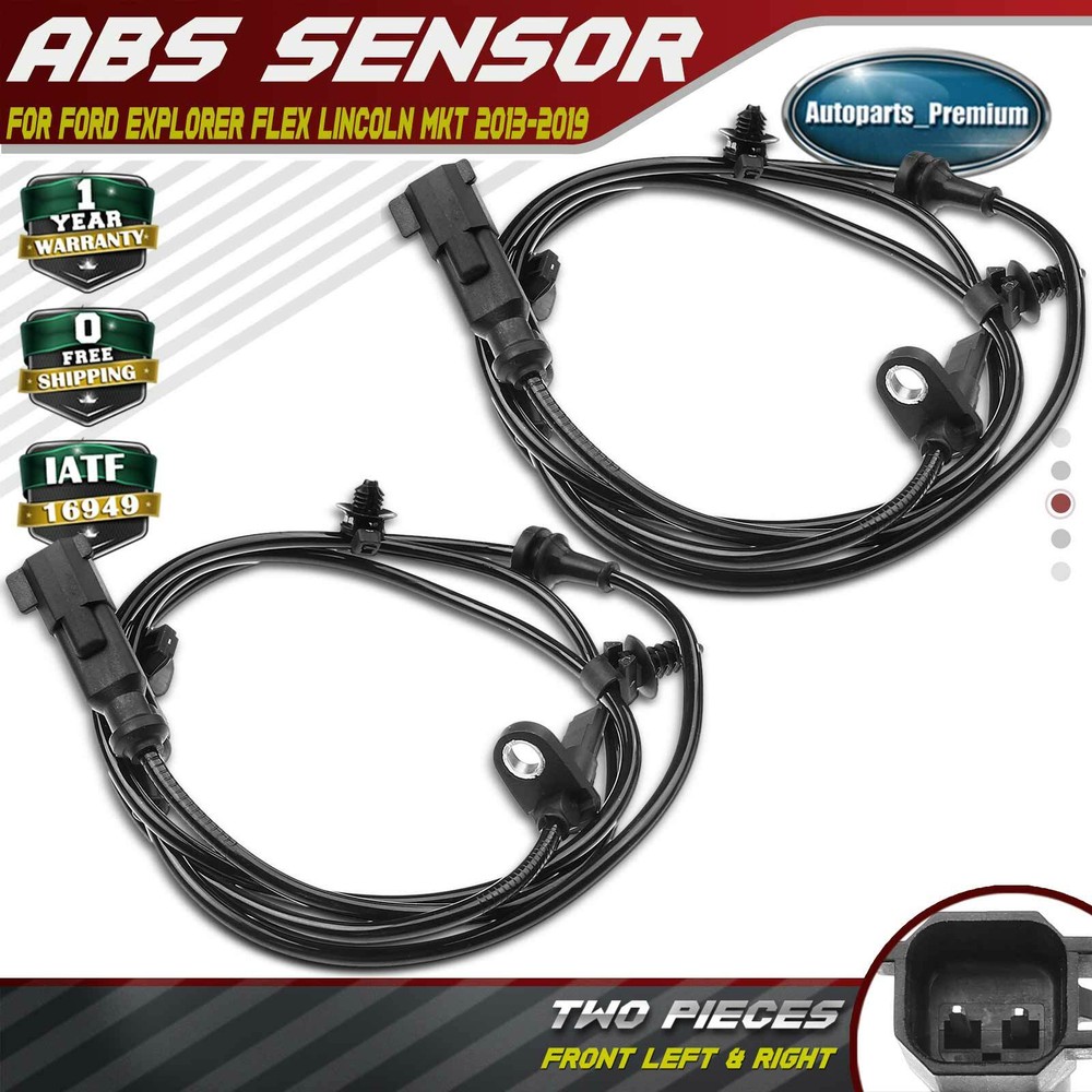 2Pcs ABS Wheel Speed Sensor for Ford Explorer Flex 2013-2019 Lincoln Front Side