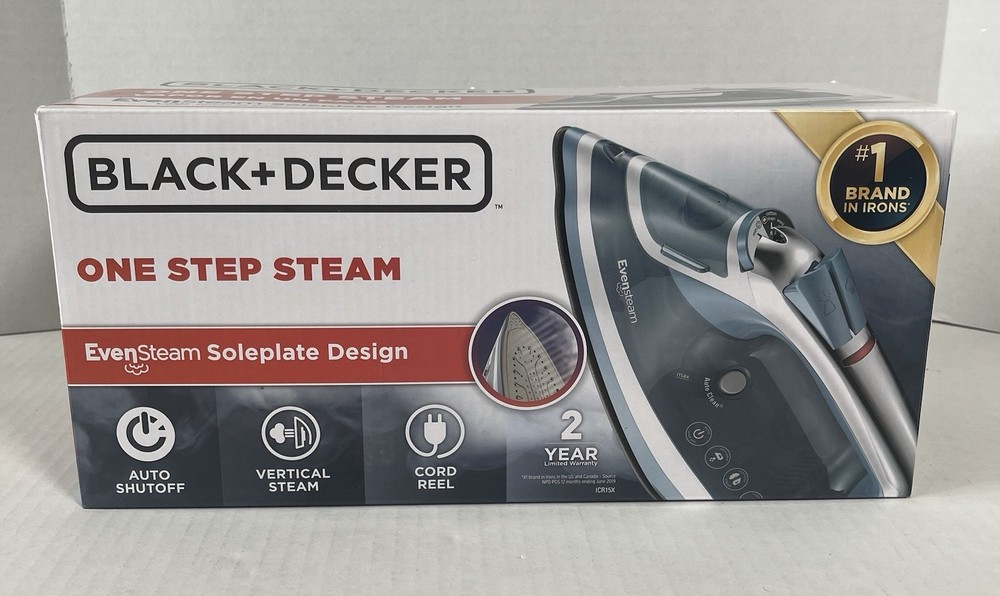 Black + Decker One Step Steam Iron with Retractable Cord
