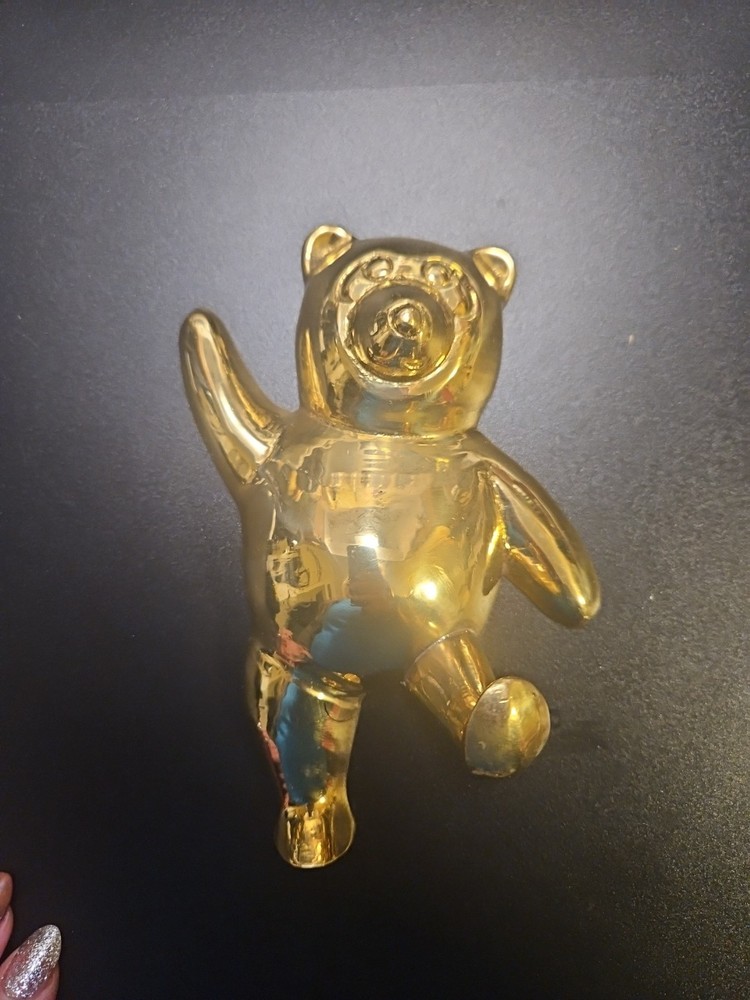 20th Century Boho Chic Brass Panda Wall Hook