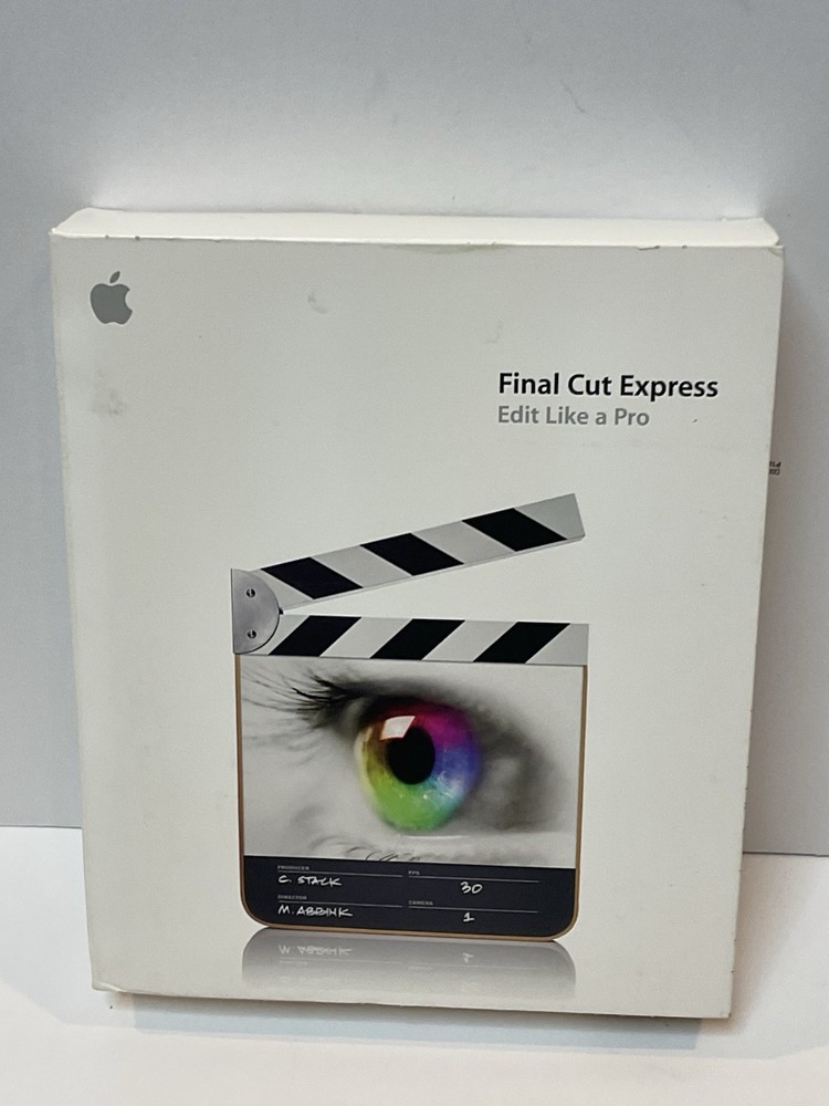 Vintage Apple Mac Final Cut Express Software Editor Version 1.0