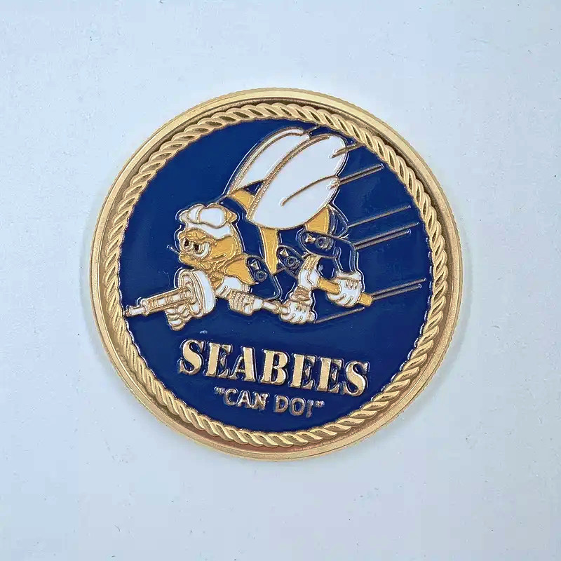 Navy Seabees Challenge Coin Collectable Military Armed Forces 1-pc