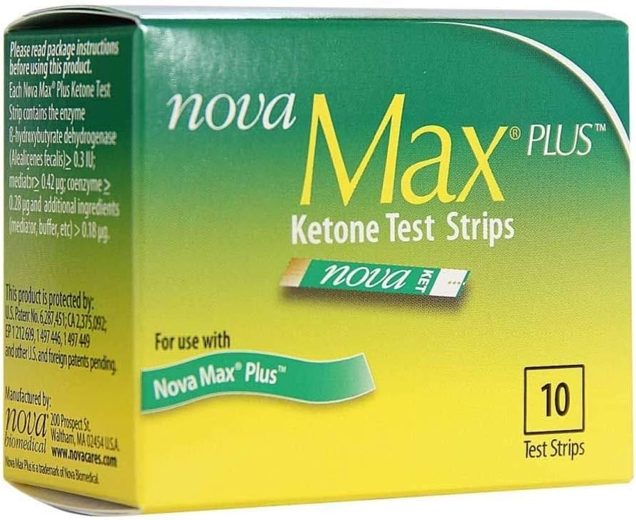 Instant Results with Plus Ketone Strips - 10 Individually Wrapped Tests
