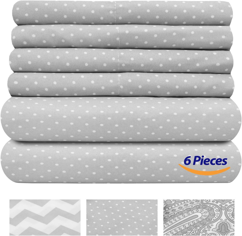 Full Size Bed Sheets - 6 Piece 1500 Supreme Collection Fine Brushed Microfiber D