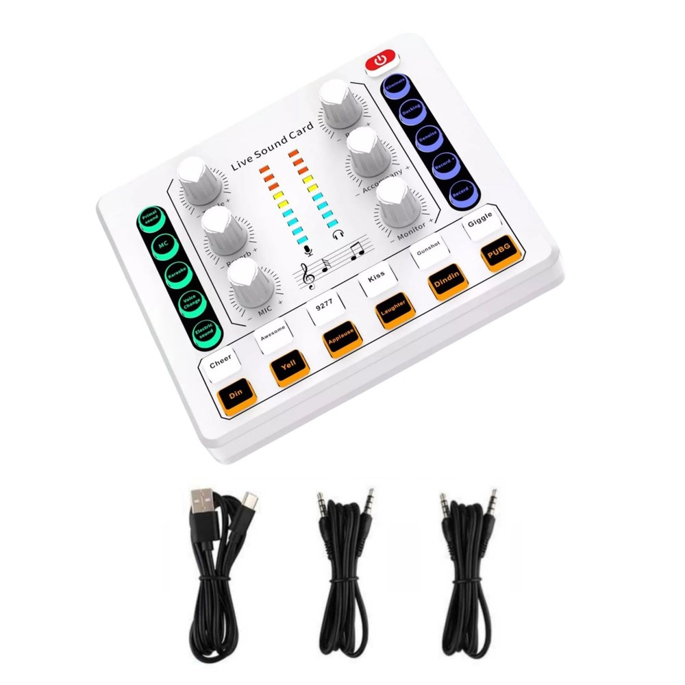 M8 Versatile Sound Card Body For Win/Mac OS/Android/IOS Wide Compatibility