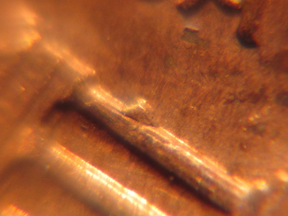 1971 D Lincoln Penny with Reverse Die Chip Error