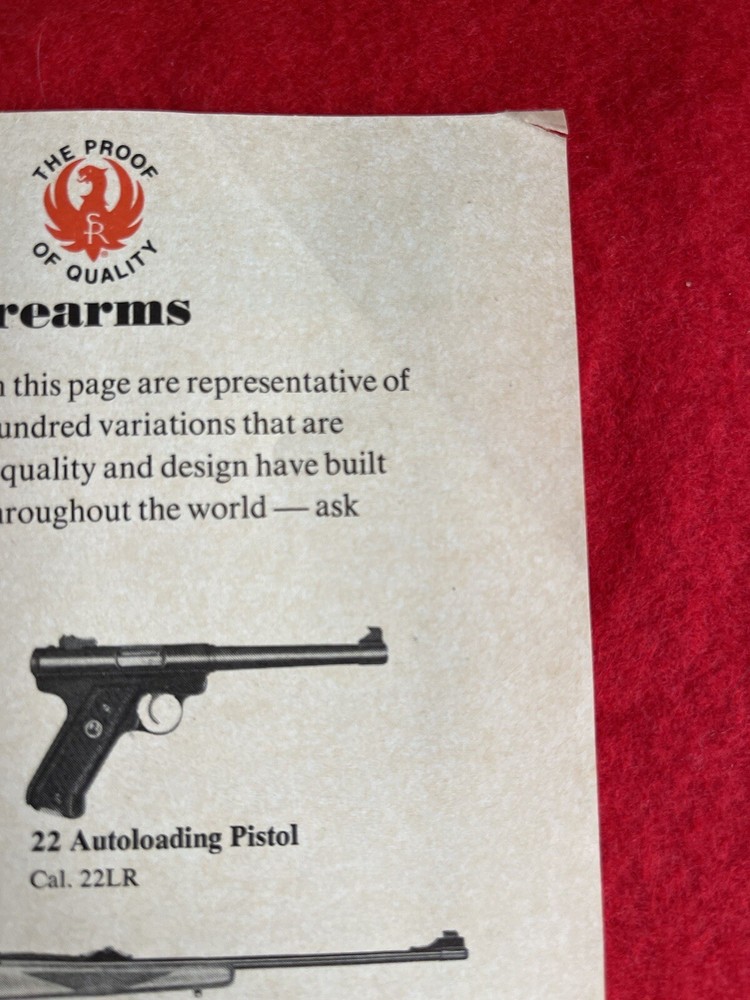 Vintage 1983 Ruger Sporting Firearms Print Ad