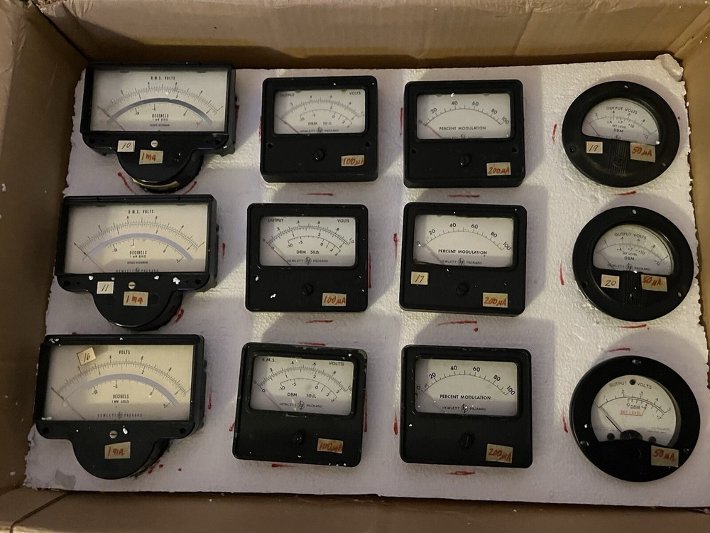 11 Hewlett Packard RMS Volts - Decibels, DBM, Percent Modulation UNTESTED/AS IS