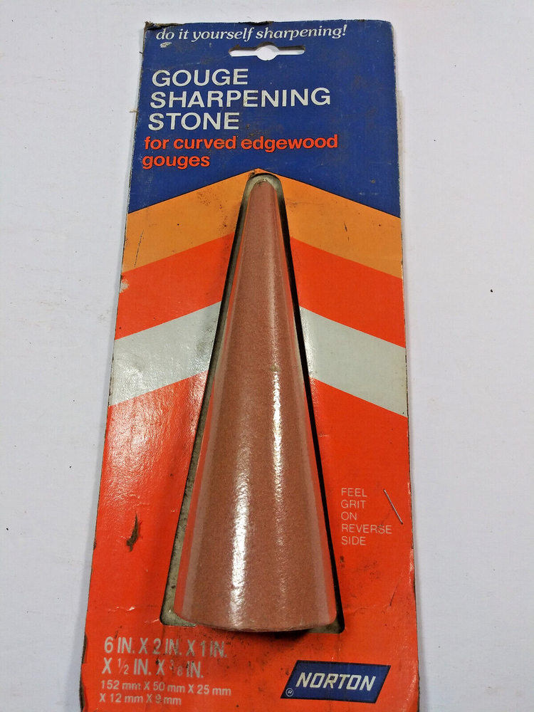 NORTON, FS-76, GOUGE SHARPENING STONE, FOR CURVED EDGEWOOD GOUGES, 87305-9