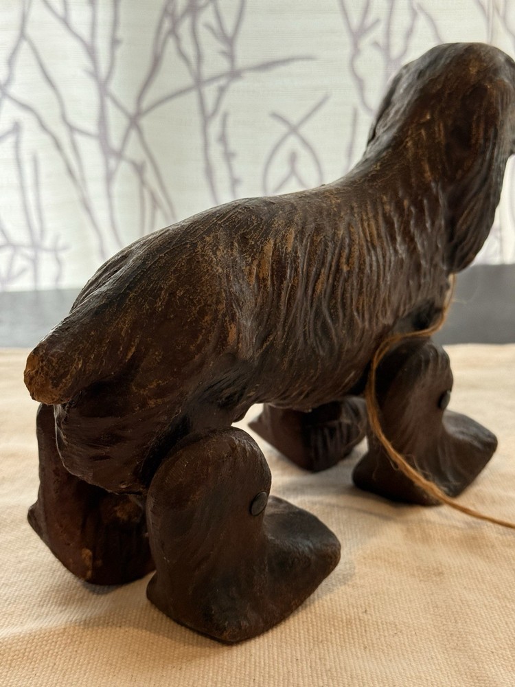 Vintage Cocker Spaniel Pull Toy 1920’s-50’s