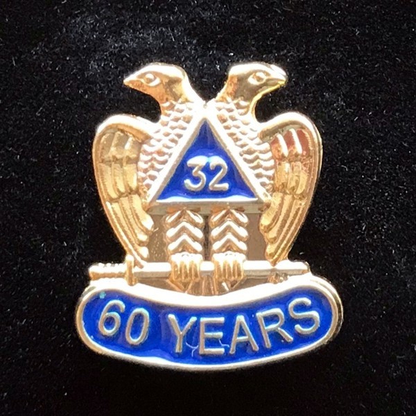 Masonic 32nd Degree 60 Year Lapel Pin (SR60-LP)